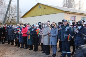 Торжественный пуск природного газа в агрогородке Холмы