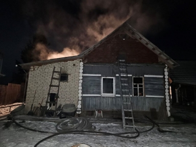 Пожар жилого дома в Краснополье