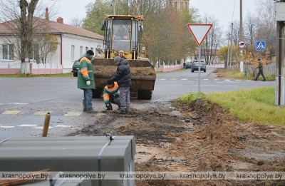Ремонт дороги в Краснополье: когда появится обещанная пешеходная дорожка